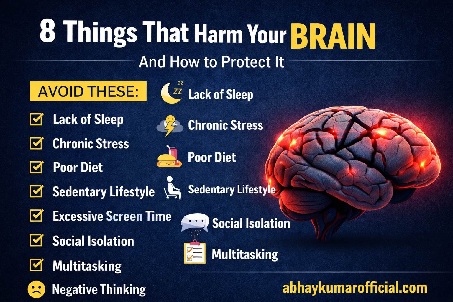 8 things that harm your brain (2)